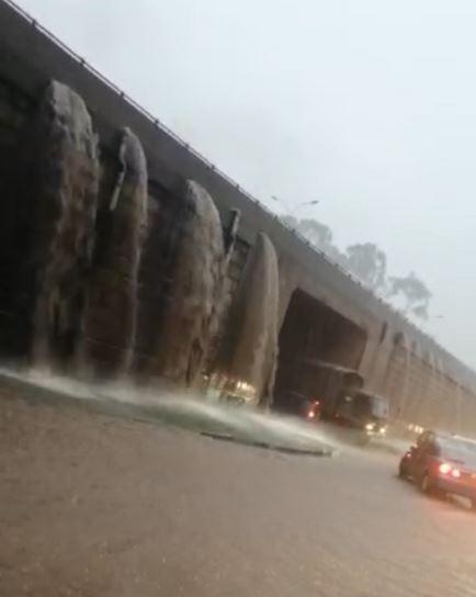 Flooding on Thika Superhighway in December 2019.